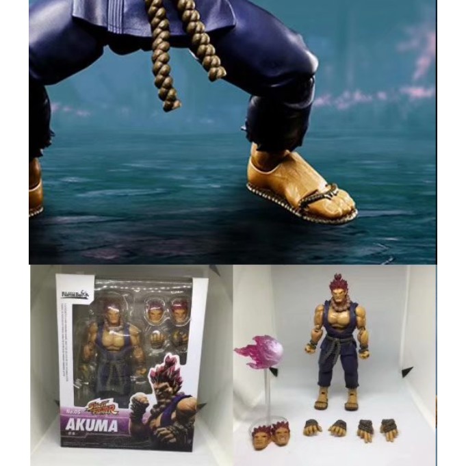 Mô Hình khớp Street Fighter đấu sĩ Akuma 16cm