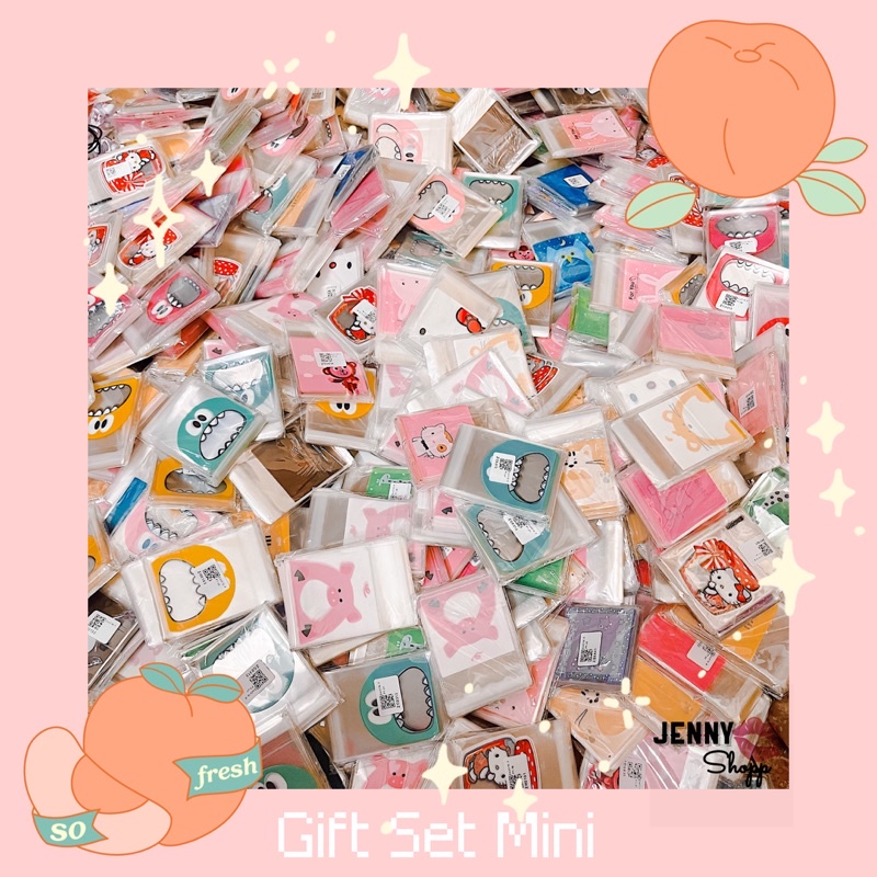 SAMPLE SET CHUN BUỘC TÓC NHIỀU MÀU HÌNH NGỘ NGHĨNH CUTE TÚI 7*7CM