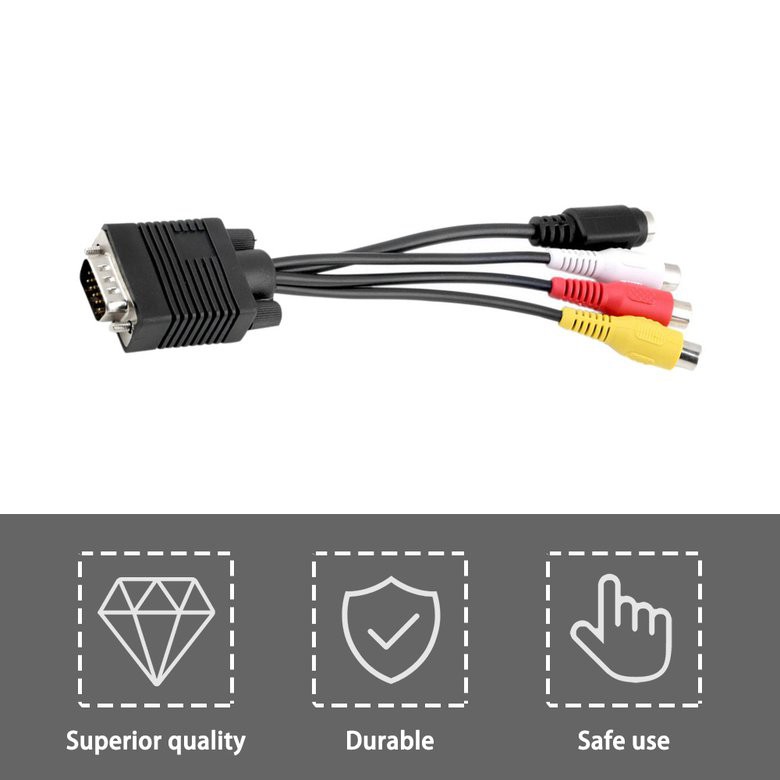 Cáp Chuyển Đổi Từ Cổng Vga Sang S-video Av Và 3 Rca