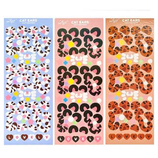 Tấm sticker tai mèo decor toploader, trang trí