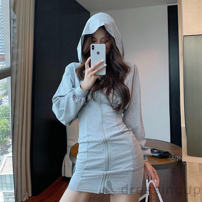Đầm Tay Dài Cổ Chữ V Màu Trơn Thiết Kế Thanh Lịch Cho Nữ | BigBuy360 - bigbuy360.vn