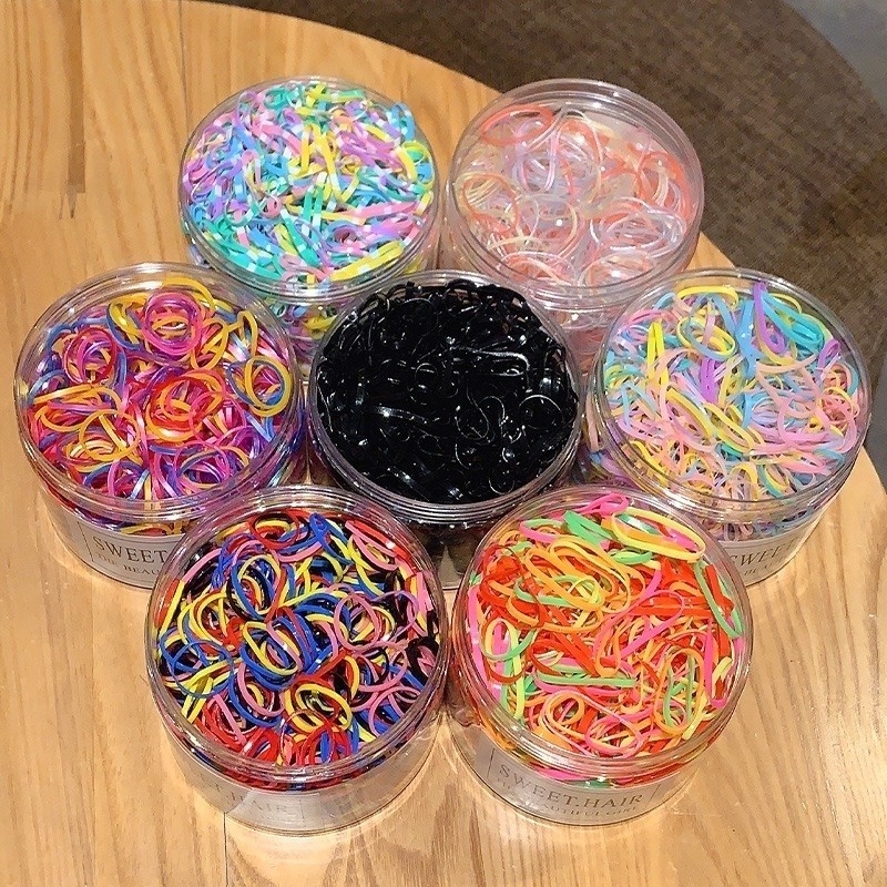 Thun cột tóc nữ Hàn Quốc dễ thương- Phụ kiện buộc tóc đẹp nhiều màu xanh, đỏ, tím, vàng, trắng, đen