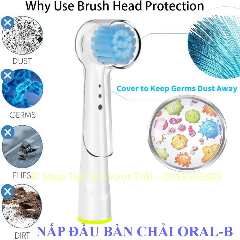 Đầu bàn chải dùng cho bàn chải điện Oral-B Braun, set bộ 4 cái bàn chải điện thay thế-Tiện Ích Vượt Trội
