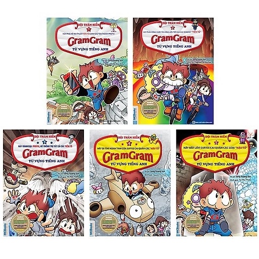 Truyện Gram Gram - Combo 5 Cuốn Đội Thám Hiểm Từ Vựng Tiếng Anh