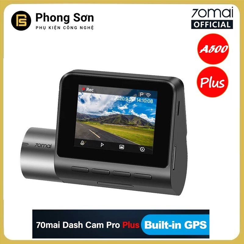 Camera hành trình 70mai Dash Cam Pro Plus , 70mai A500 Quốc tế , Tích hợp sẵn GPS , Cam hành trình xiaomi  , Bảo Hành 12