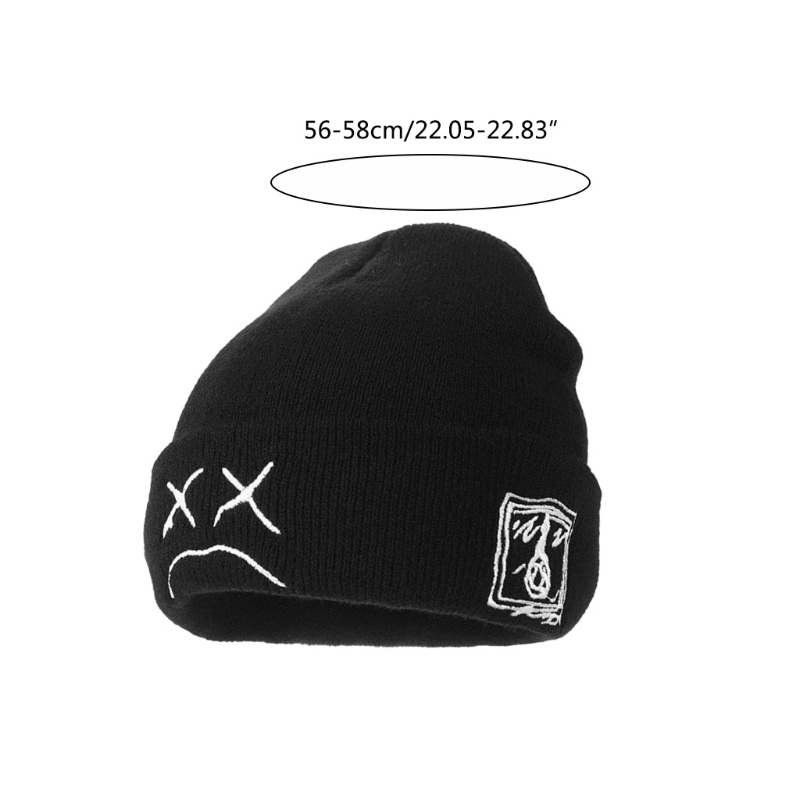 Mũ Len Beanie In Hình Gương Mặt Vui Nhộn Hợp Thời Trang Cho Nam Và Nữ