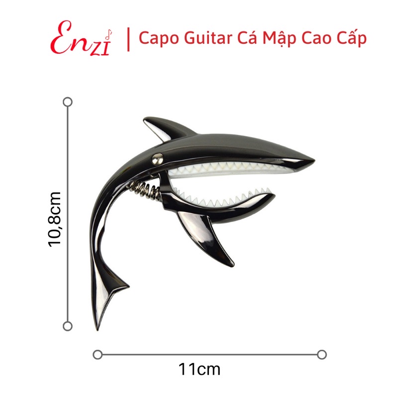 Kẹp capo guitar cá mập cao cấp dành cho đàn ghita acoustic, classic Enzi