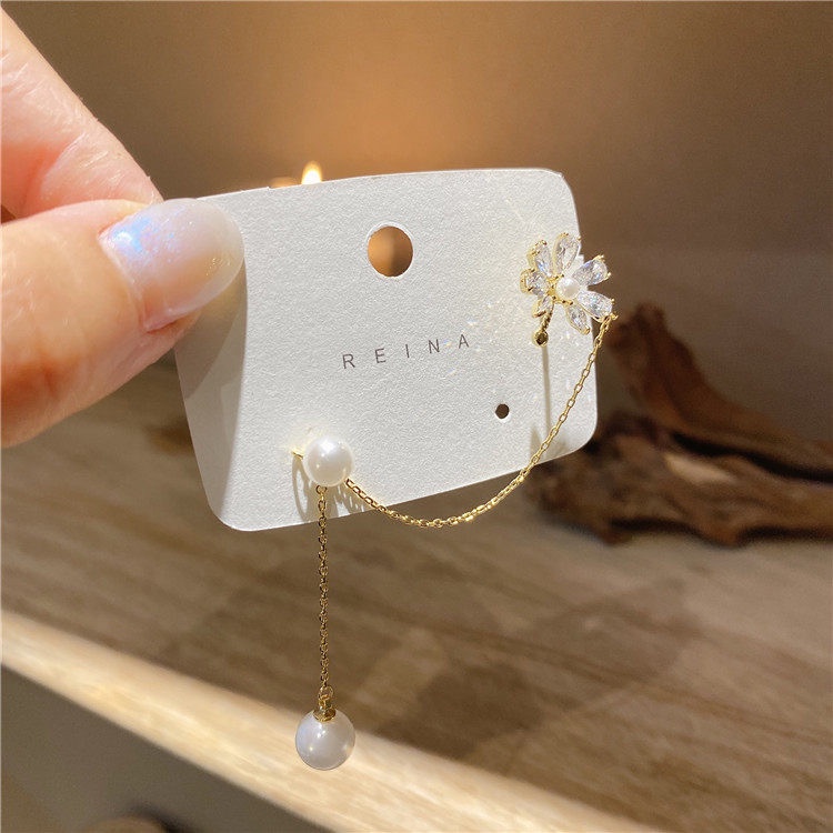 Khuyên tai bạc 925 hình hoa cúc nhỏ dễ thương xinh xắn sáng tạo cho nữ