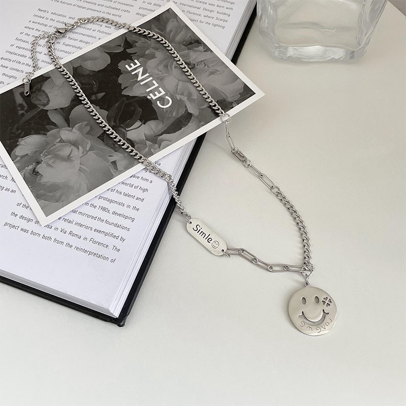 Vòng cổ thép titan phong cách hip hop cá tính