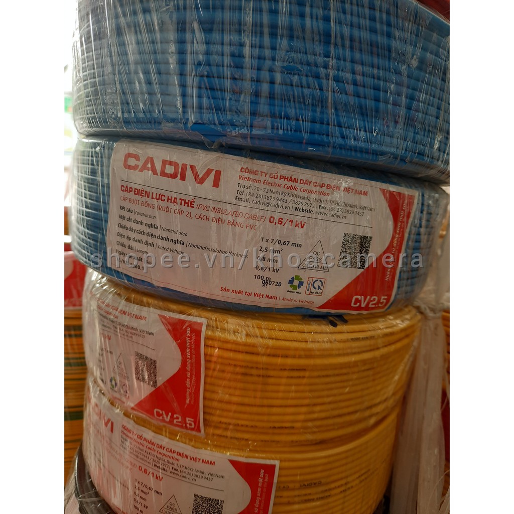 Dây điện đơn Cadivi CV 2.5 - 0,6/1kV