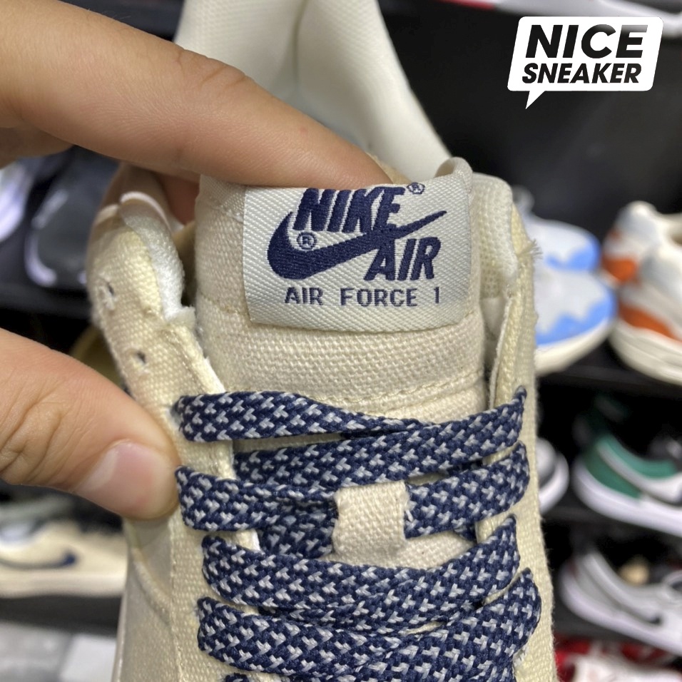 Giày Nike Air Force 1 Low Beige Deep Blue - Phiên bản high quality | Nice Sneaker .