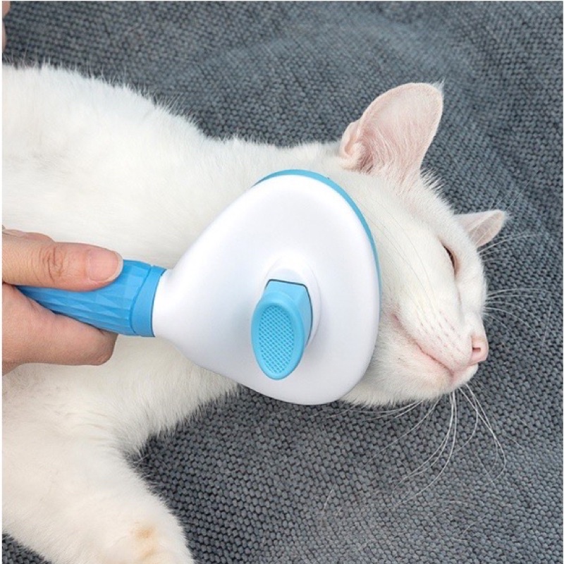 Lược Chải Lông Cho Chó Mèo Có Nút Bấm Giúp Massage Không Làm Đau Thú Cưng