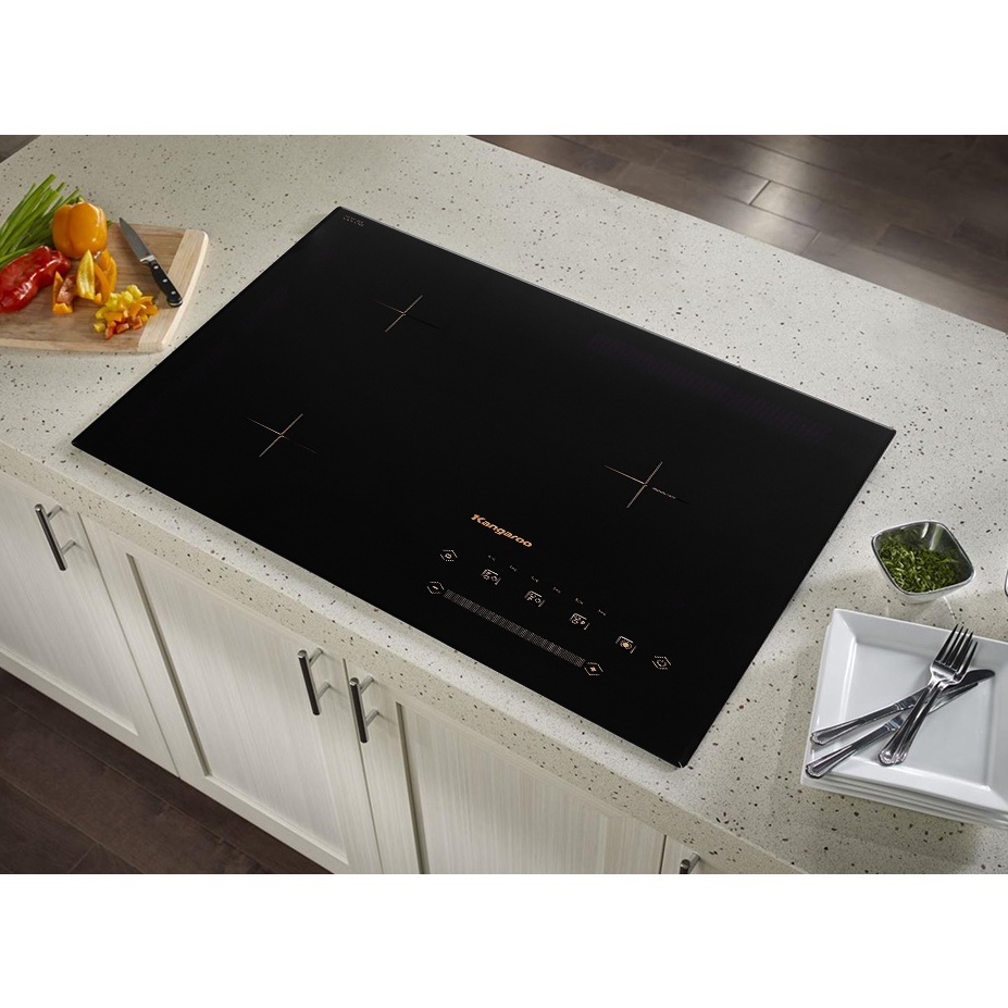 Bếp Từ 3 vùng nấu lắp âm Kangaroo KG836i -Mới 100%-mặt bếp:Kính Ceramic- Schott Ceran (Đức)-Sản xuất tại: Thailan-BH 24T