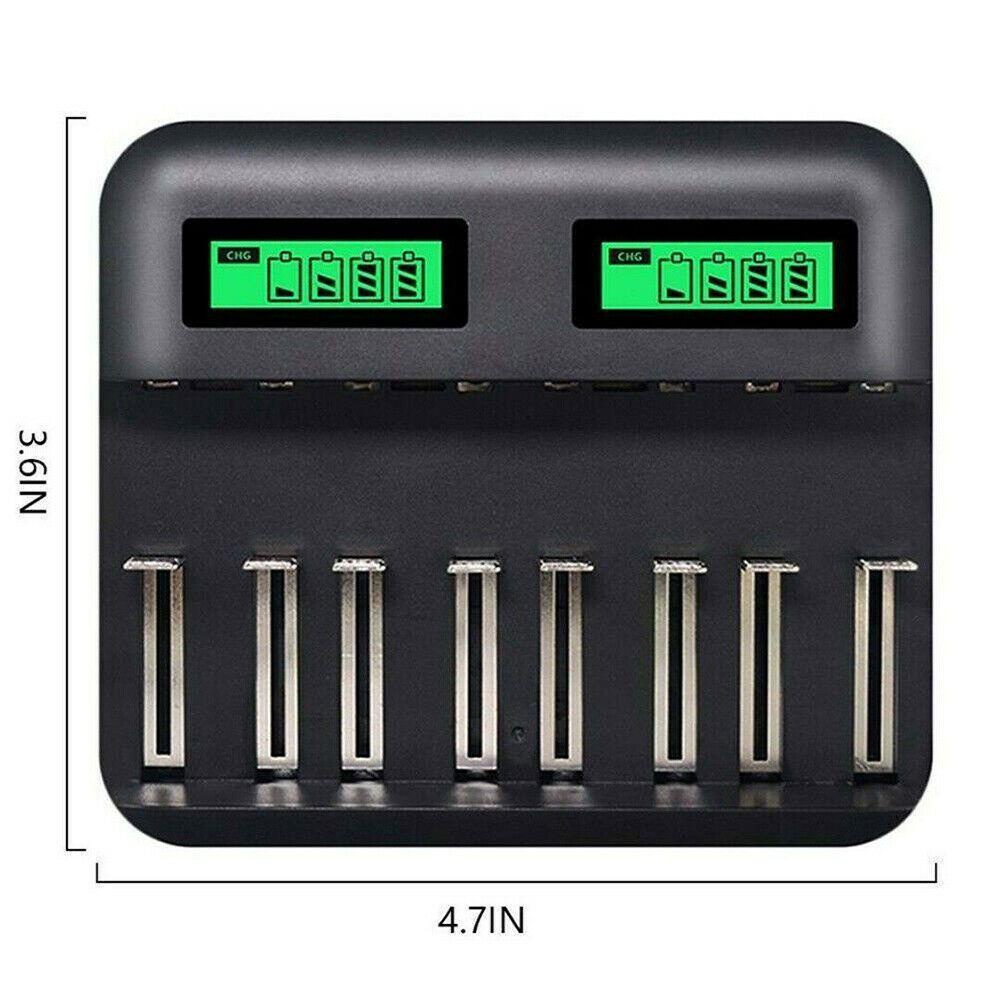 Bộ Sạc Pin Thông Minh 8 Ngăn Cho Pin AA AAA C D