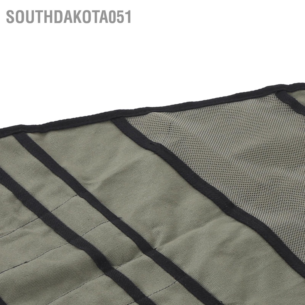 Southdakota051 Túi lưu trữ bộ đồ ăn có thể gập lại điều chỉnh được nhiều túi đựng dao kéo cho ba lô đi cắm trại BBQ Đi đường dài