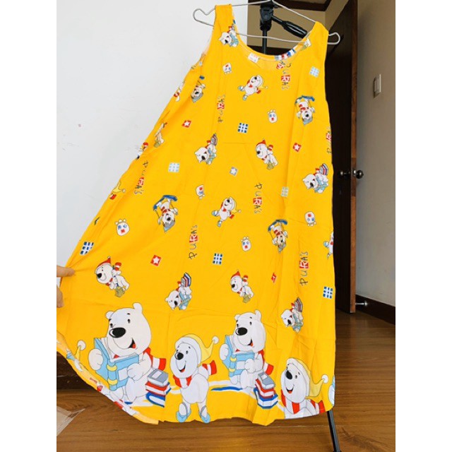 Đầm mặc nhà vải tole thái siêu mát mịn không xù