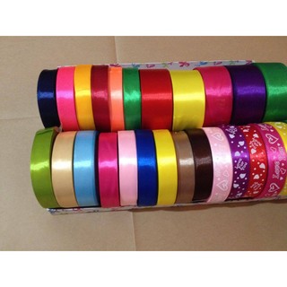 ruban lụa màu trơn -2cm : 20k / cuộn /20m 