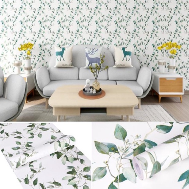 Decal giấy dán tường DÂY LÁ HIỆN ĐẠI khổ 45cm keo sẵn