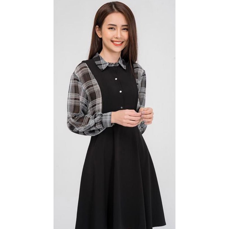 Váy phối sơ mi