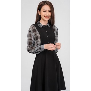 Váy phối sơ mi