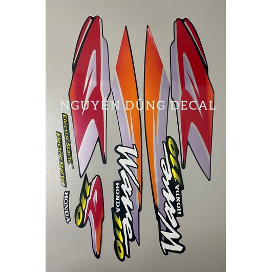 Nguyên bộ tem  Wave Thái 110 màu nhớt đời 1999_ Nguyễn Dũng Decal