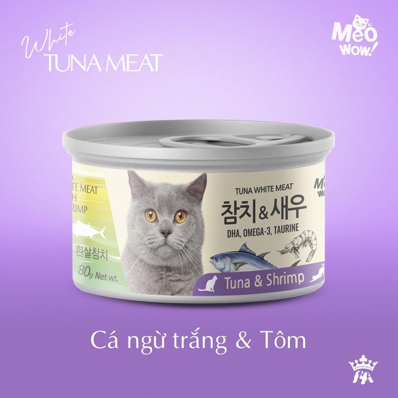 Pate mèo Meowow cá ngừ trắng hộp 80g(Hàn Quốc)