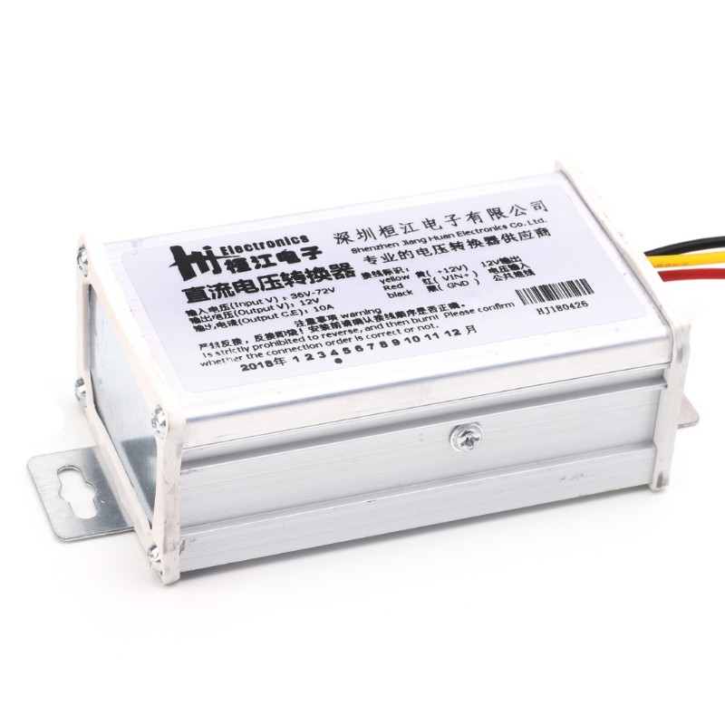 Bộ chuyển đổi nguồn điện Nema Dc 36v 48v 72v sang 12v 10a 120w cho xe đạp điện