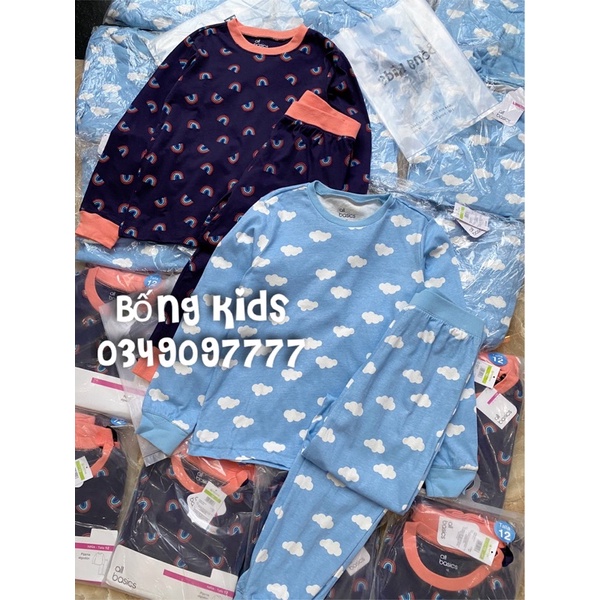 Bộ Thu Bé Gái In Hình Basic Cotton