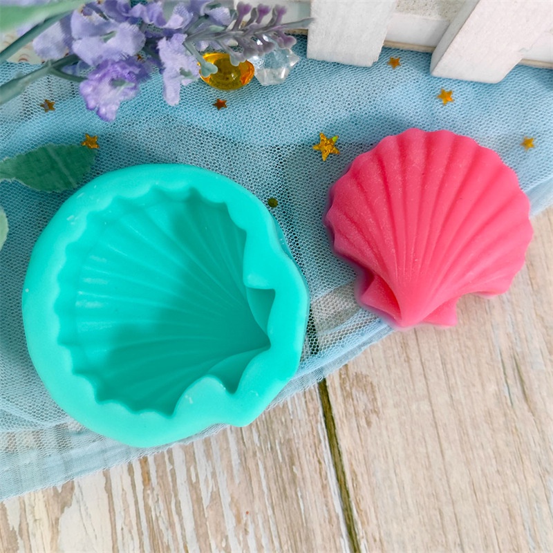 Khuôn Silicone Tạo Hình Làm Xà Phòng Hình Vỏ Sò/Bạch Tuộc DIY