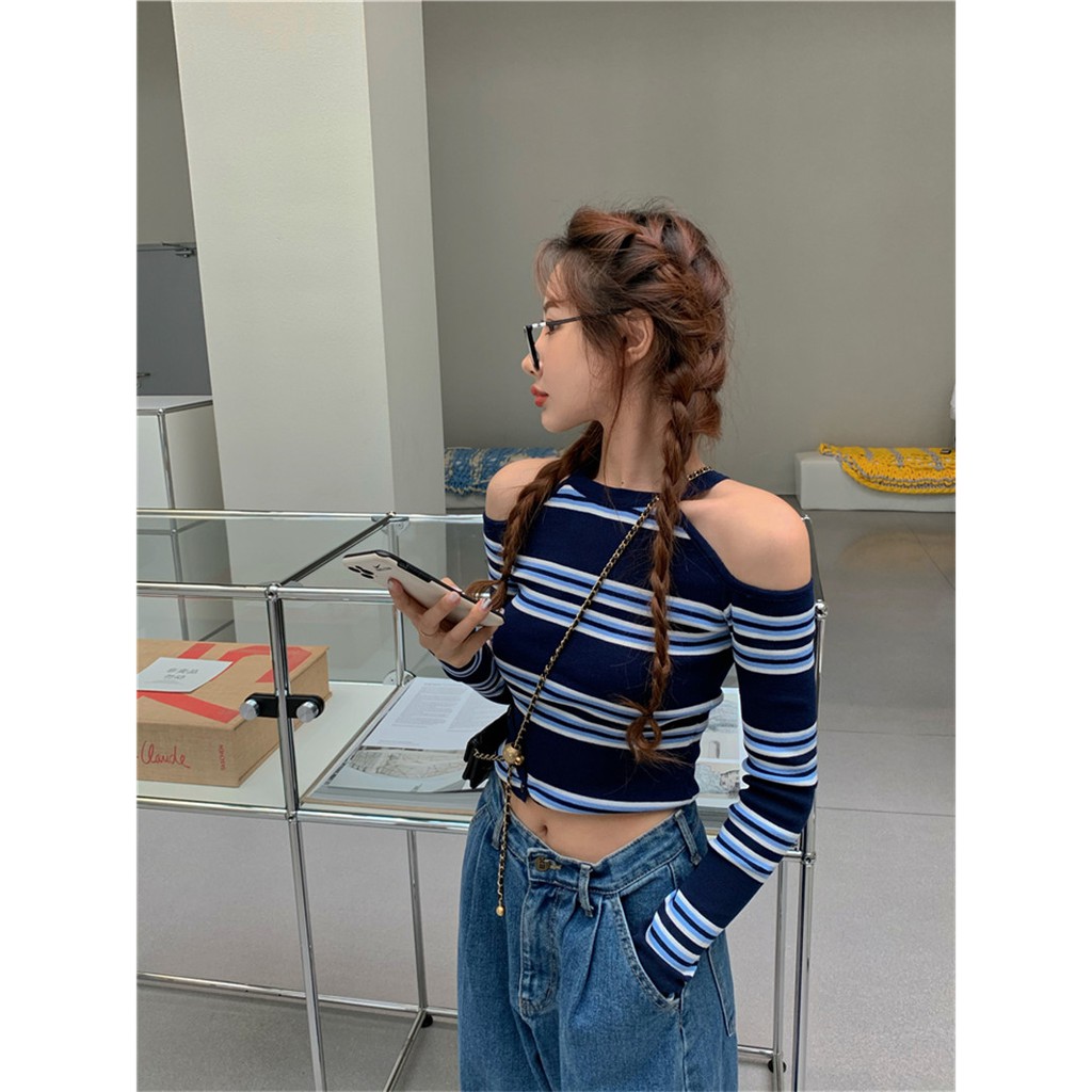 Áo Sweater Trễ Vai Form Ôm Tôn Dáng Cho Nữ