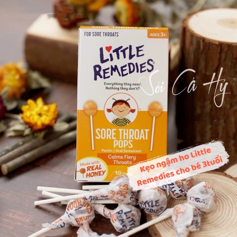 Kẹo ngậm ho Little Remedies cho bé 3tuổi