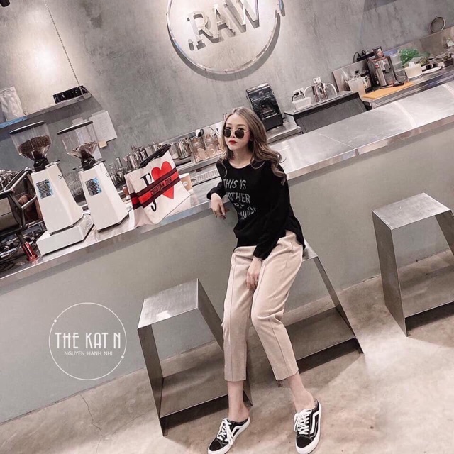 Quần baggy umi dạ gân giữa nữ( kèm video) | BigBuy360 - bigbuy360.vn