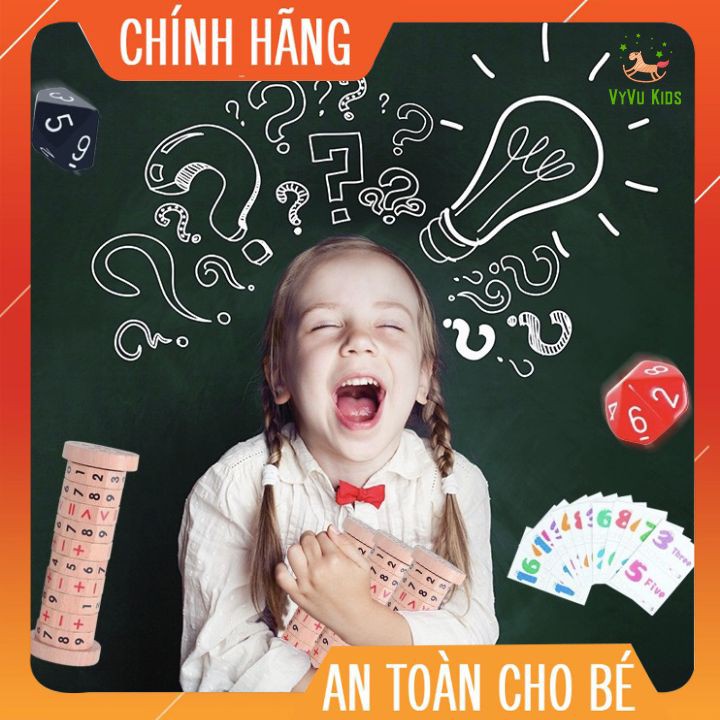 Máy tính gỗ xoay tròn Montessori♥️ CHÍNH HÃNG♥️ ĐỒ CHƠI GIÁO DỤC♥️ giúp bé tăng khả năng tính toán,phát triển tốt não bộ