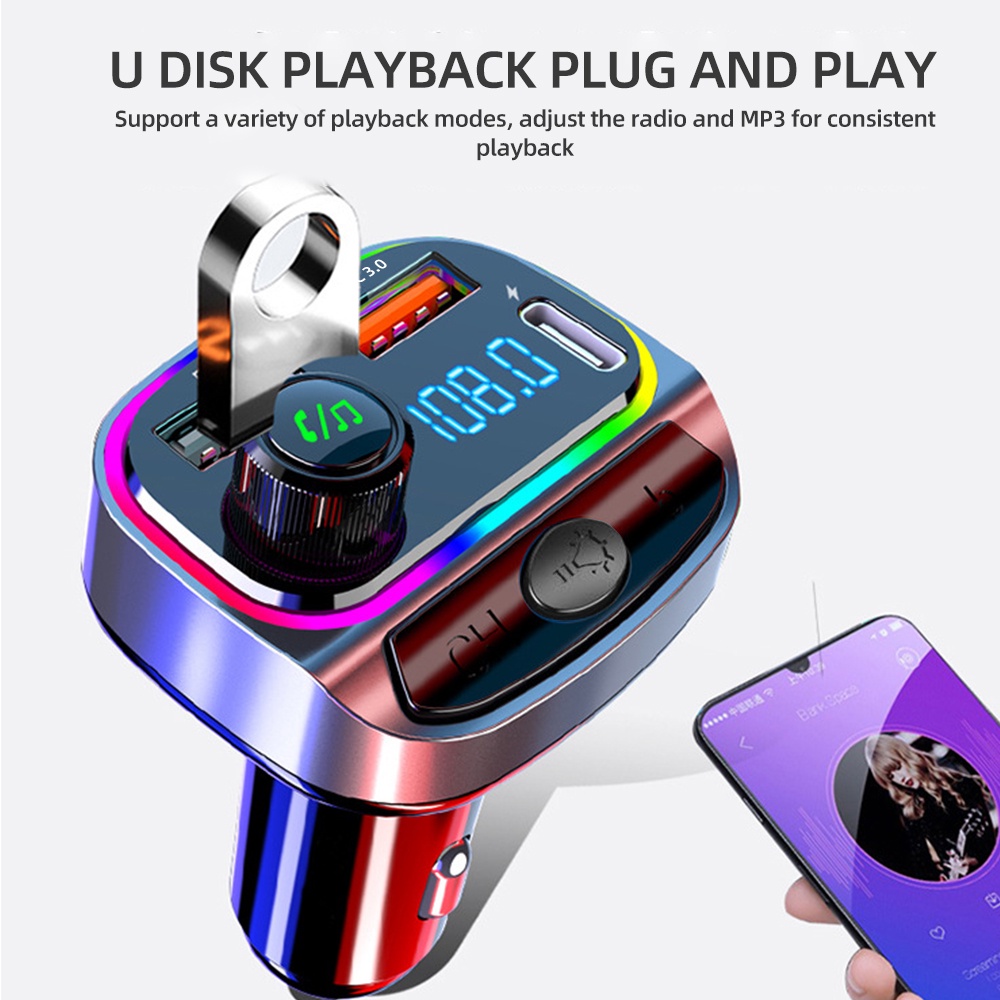 Máy Nghe Nhạc Mp3 C15 Kết Nối Bluetooth Đa Năng Hai Cổng USB PD + QC3.0