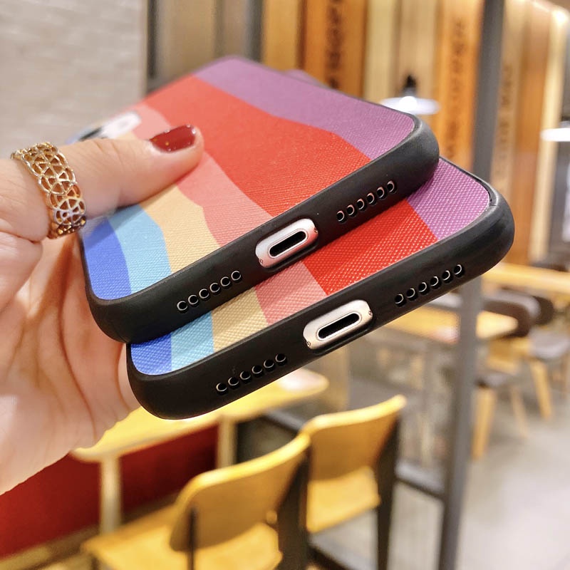 Ốp điện thoại cứng chống sốc màu cầu vồng cho Samsung Galaxy S21 S20 Fe S10 S9 Ultra Plus
 #4