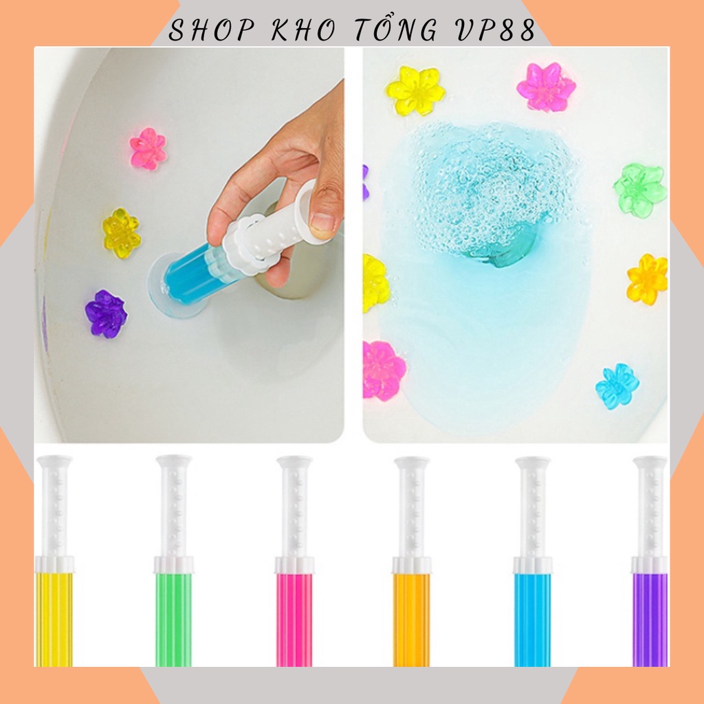 Gel thơm khử trùng bồn cầu - gel khử mùi bồn cầu dạng thạch hình bông hoa 88281 Shop Kho Tổng Vp88