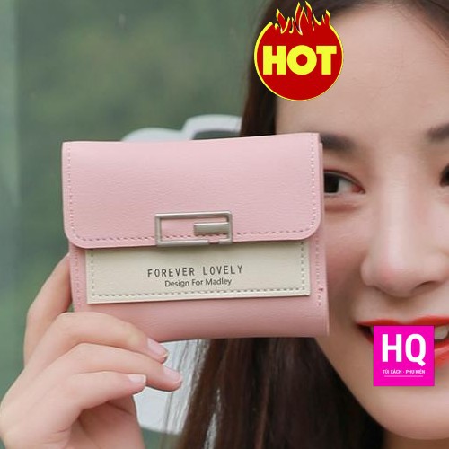 Ví nữ mini gấp ngắn VI013 style hàn quốc trẻ trung, tiện lợi