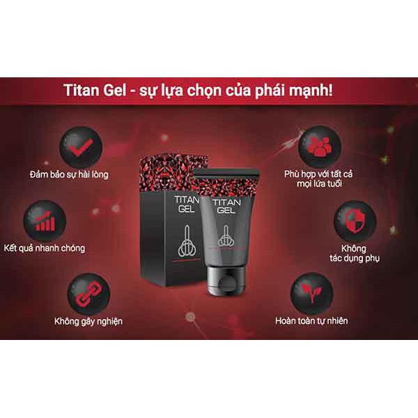 Gel titan hỗ trợ tăng kích thước dương vật (che tên khi nhận hàng)