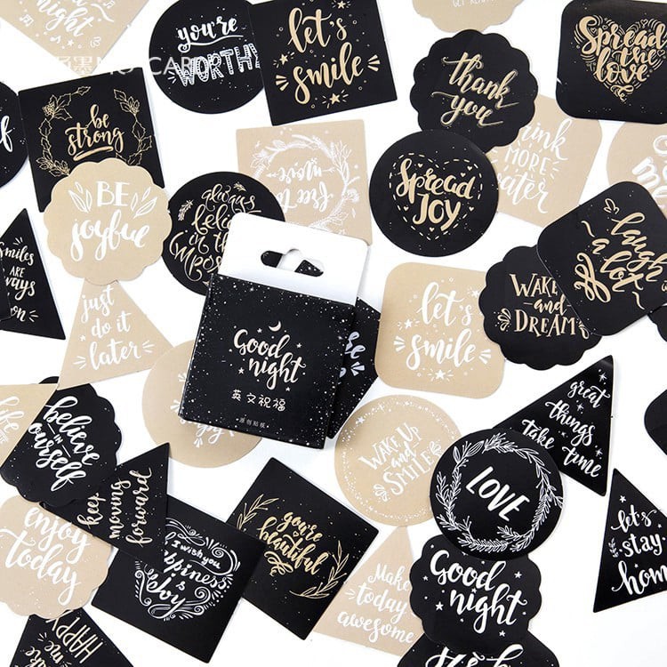 HỘP 45 STICKER TIẾNG ANH VER1
