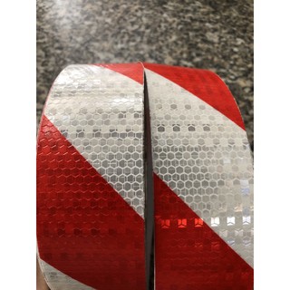Decal sọc trắng đỏ 5P Có Phản Quang (2 mét)