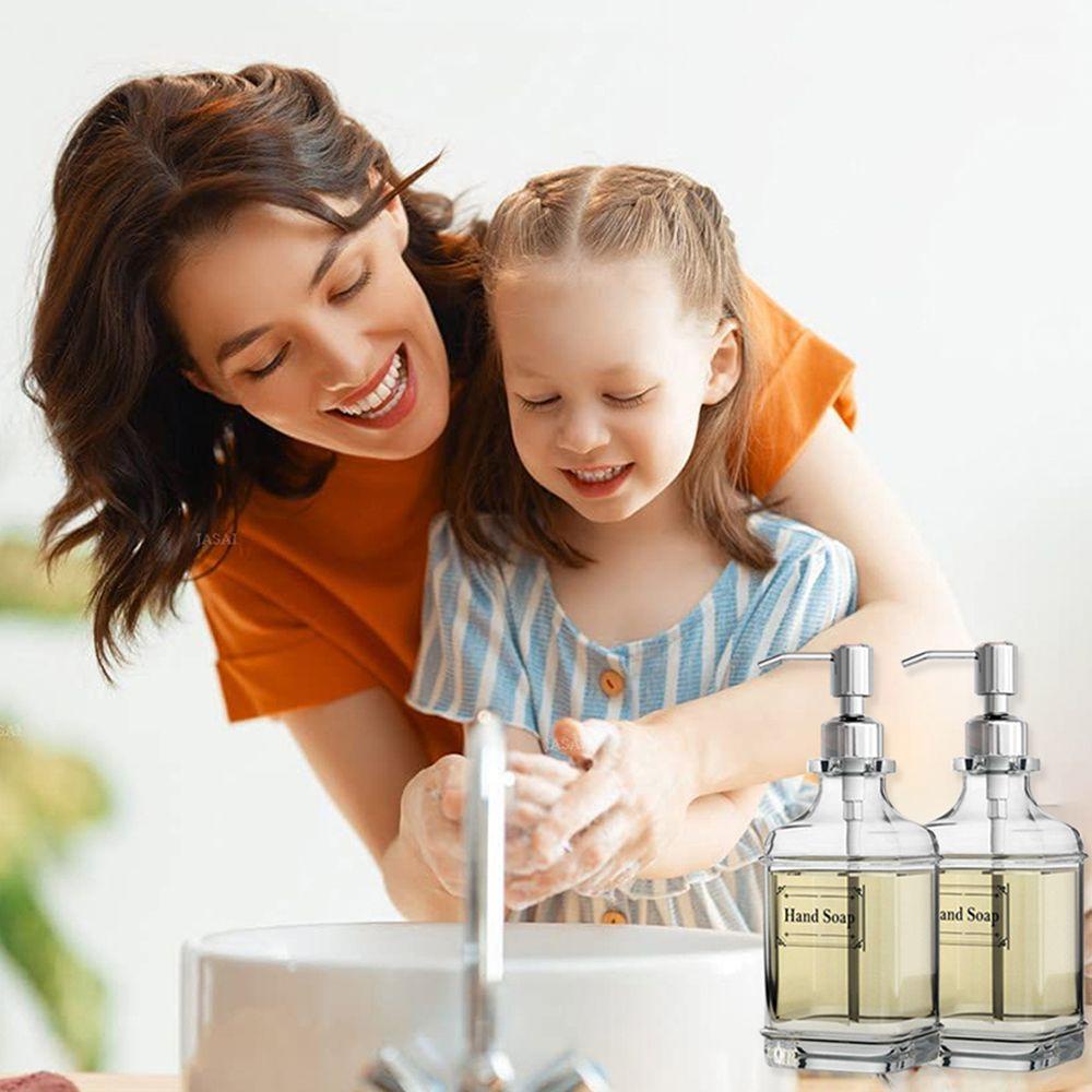 PISTA Bình Đựng Xà Phòng Dạng Nhấn Bằng Inox 300 / 550ml Tiện Dụng
