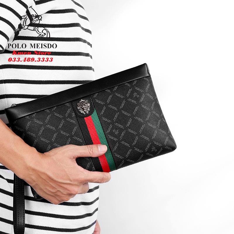 Ví Cần Tay Nam Clutch Nam Hàng Hiệu Cao Cấp POLO MEISDO Sang Trọng Đẳng Cấp PL01