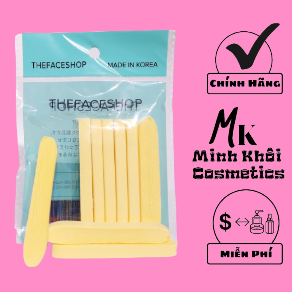 Bông bọt biển rửa mặt the face shop 6 miếng (Chính Hãng)