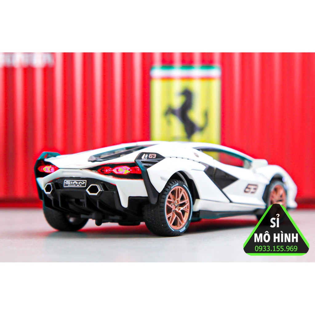 [ Sỉ Mô Hình ] Xe mô hình siêu xe Lambo Sian 1:32 Trắng