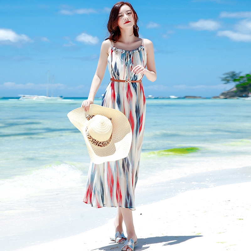 Đầm Voan Dài Không Tay Dáng Rộng Phong Cách Bohemian | BigBuy360 - bigbuy360.vn