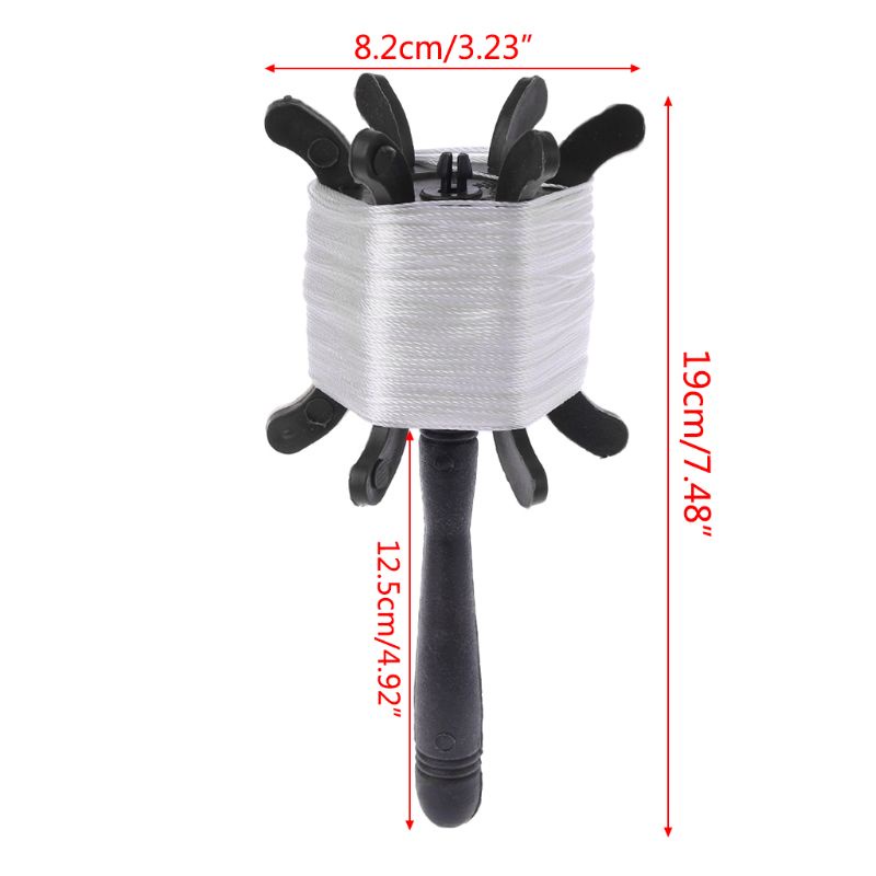 Cuộn Dây Thả Diều Màu Trắng Dài 100m Kèm Dụng Cụ Quấn