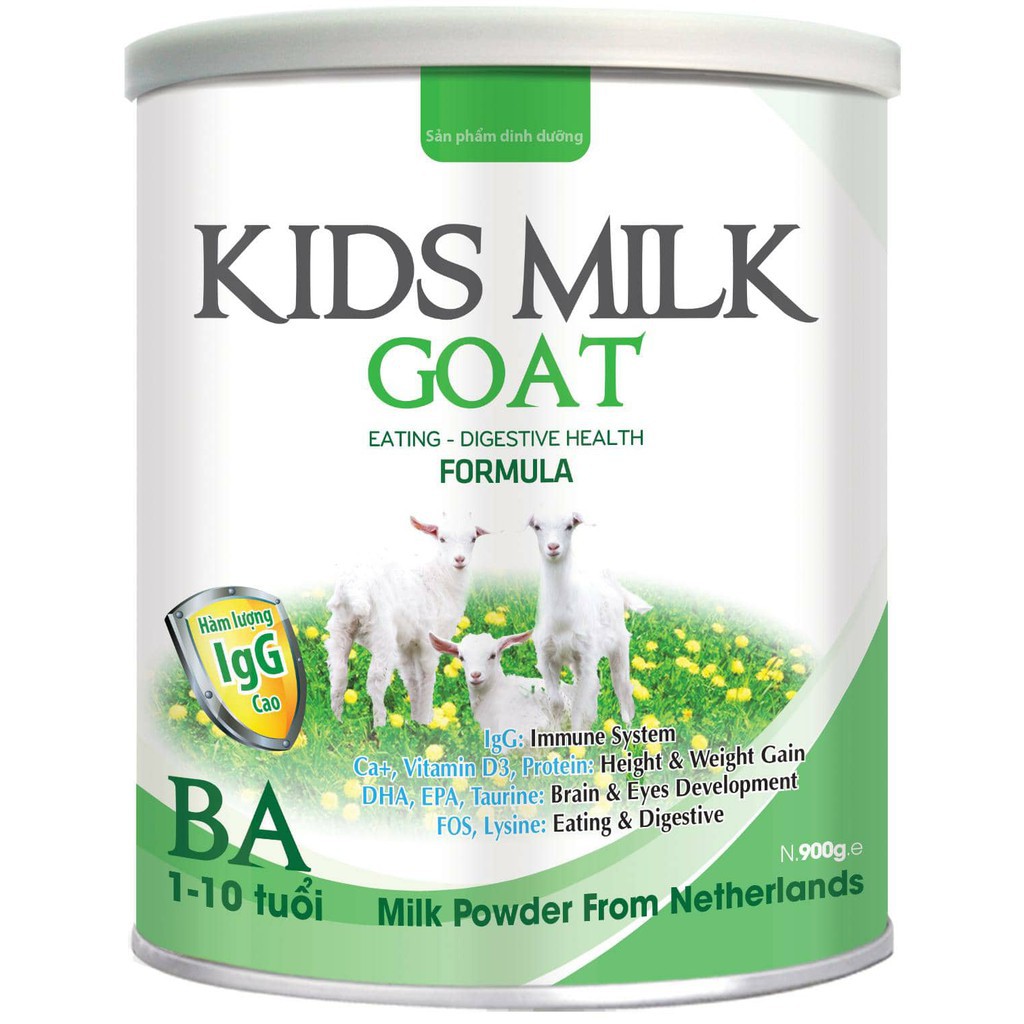 Sữa dê KIDS MILK Goat BA hộp 900g