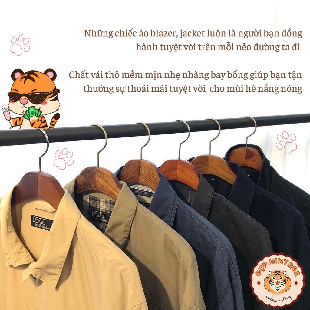 Áo BLAZER/JACKET kaki mỏng nhẹ style vintage, công sở Nhật,Hàn - secondhand -CỌP.vintage