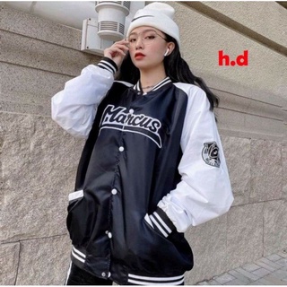 Áo khoác dù mảr.cus ulzzang unisex tay phối siêu đẹp siêu mới