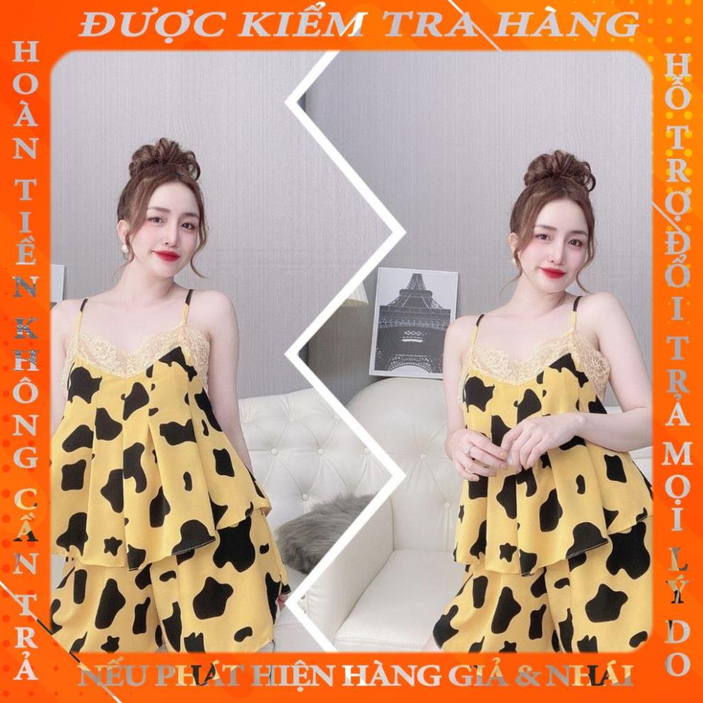 Đồ ngủ bò sữa Đồ Ngủ Sexy lụa Satin cao cấp mềm mại xinh xắn nbich